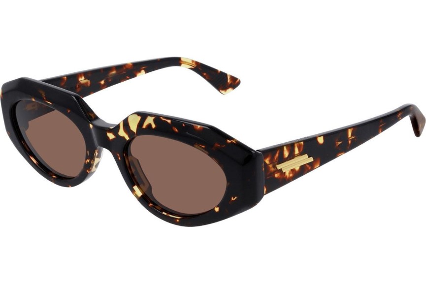 Okulary przeciwsłoneczne Bottega Veneta BV1031S 002 Owalne Havana