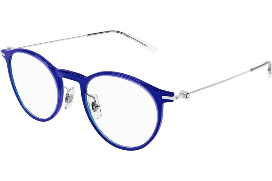 Okulary korekcyjne Mont Blanc MB0099O 006 Okrągłe Niebieskie