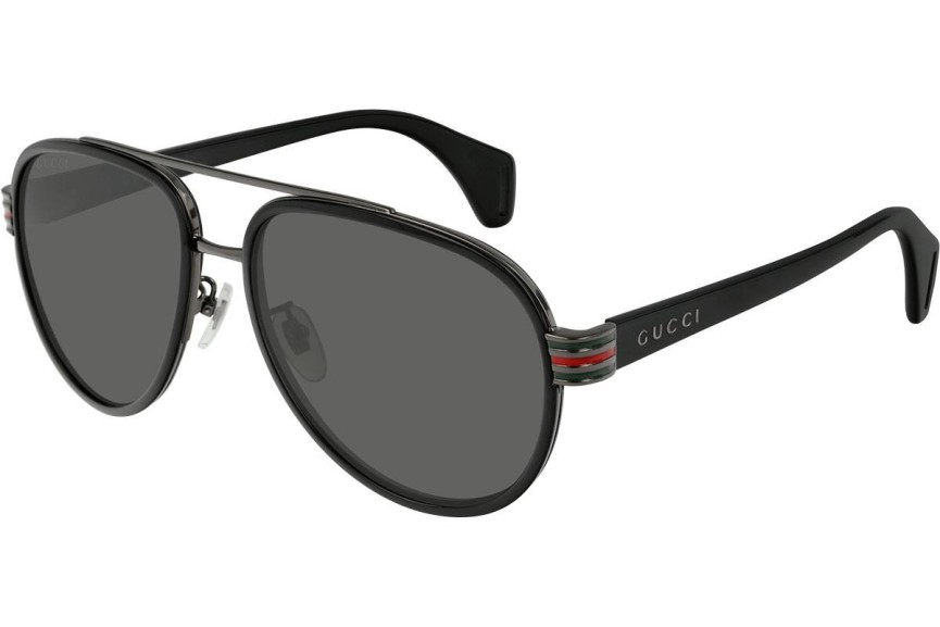 Napszemüvegek Gucci GG0447S 001 Polarized Pilota Fekete