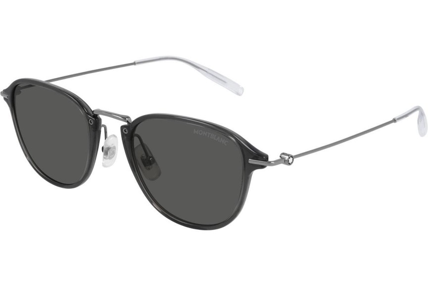 Okulary przeciwsłoneczne Mont Blanc MB0155S 001 Okrągłe Szare