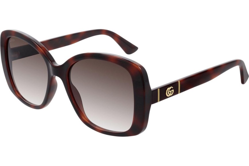 Okulary przeciwsłoneczne Gucci GG0762S 002 Oversize Havana