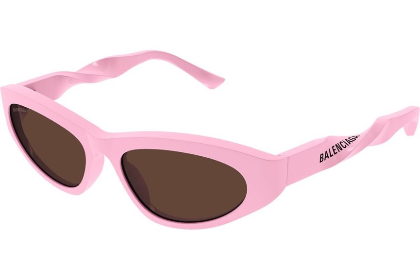 Okulary przeciwsłoneczne Balenciaga BB0207S 004 Kocie oczy Różowe