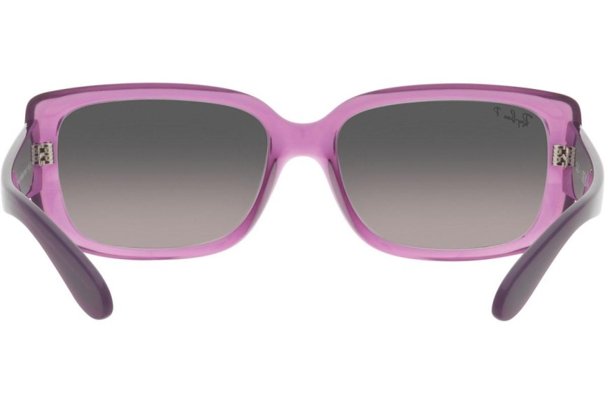 Okulary przeciwsłoneczne Ray-Ban RB4389 6443M3 Polarized Prostokątne Fioletowe