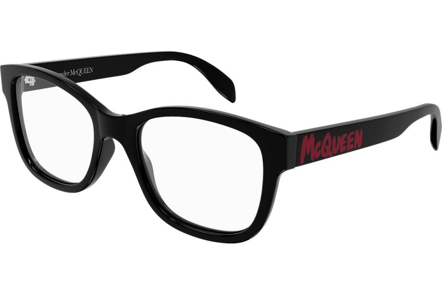 Okulary korekcyjne Alexander McQueen AM0350O 002 Kwadratowe Czarne