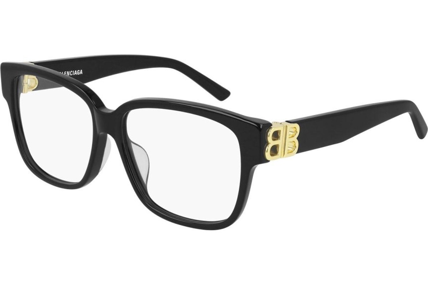 Okulary korekcyjne Balenciaga BB0104O 001 Kwadratowe Czarne