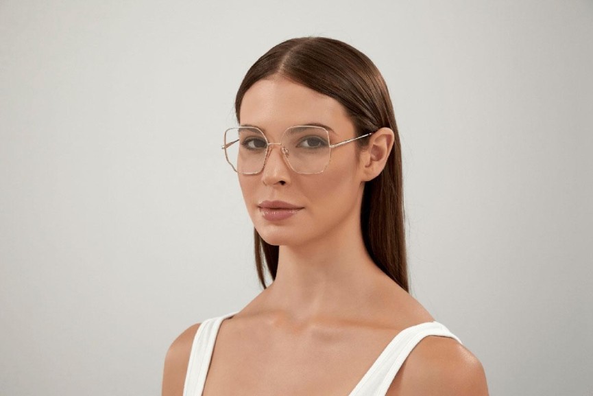 Okulary korekcyjne Chloe CH0096O 005 Oversize Złote