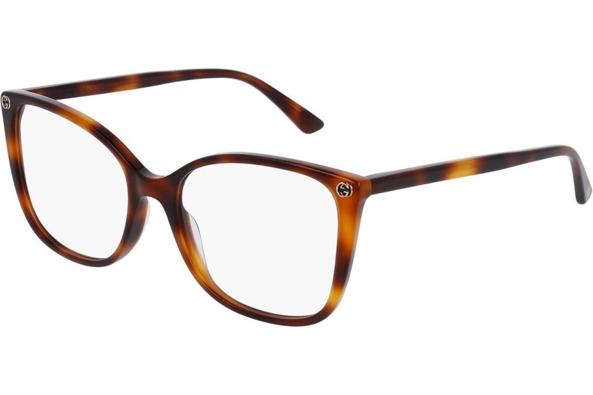 Okulary korekcyjne Gucci GG0026O 002 Kocie oczy Havana