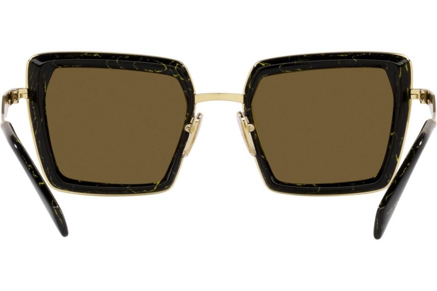 Okulary przeciwsłoneczne Prada PR55ZS 19D01T Kwadratowe Czarne