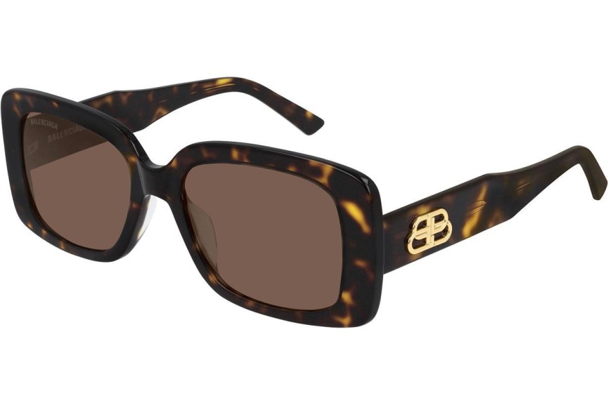Okulary przeciwsłoneczne Balenciaga BB0048S 002 Prostokątne Havana