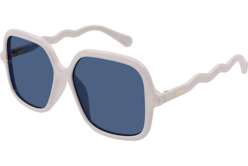 Okulary przeciwsłoneczne Chloe CC0009SA 004 Kwadratowe Białe