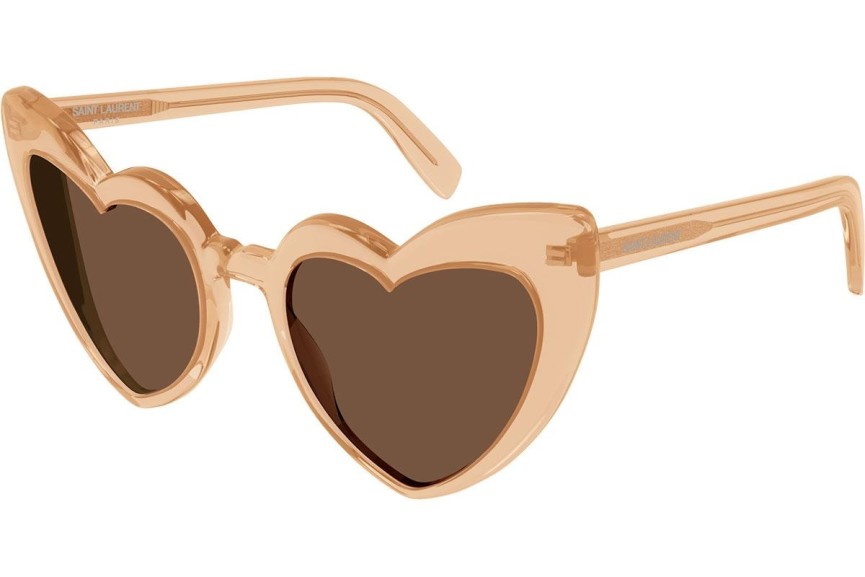 Okulary przeciwsłoneczne Saint Laurent SL181 LOULOU 020 Nieregularny Beżowe