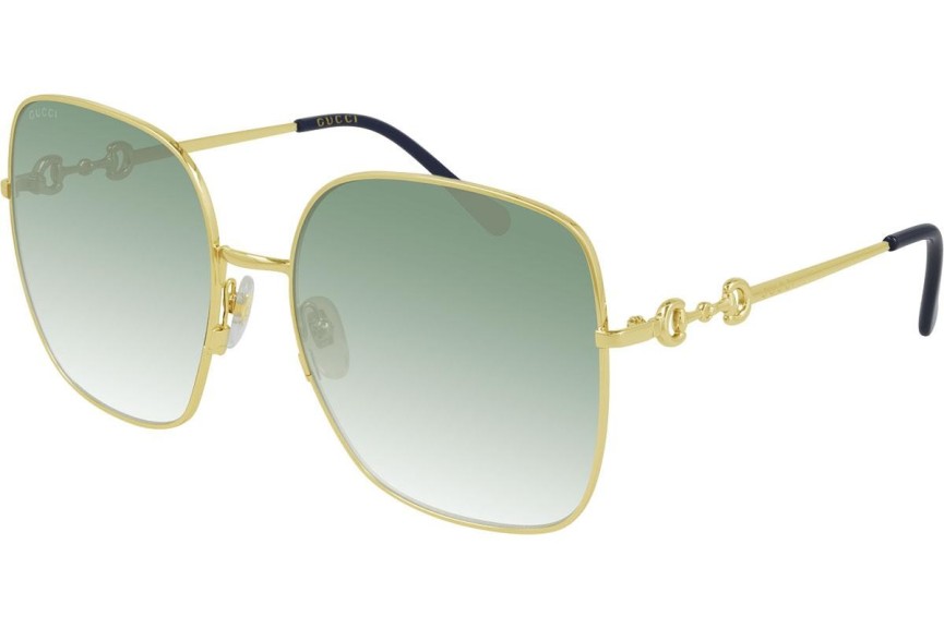 Okulary przeciwsłoneczne Gucci GG0879S 003 Polarized Kwadratowe Złote