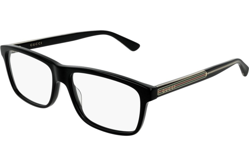 Okulary korekcyjne Gucci GG0384O 004 Prostokątne Czarne