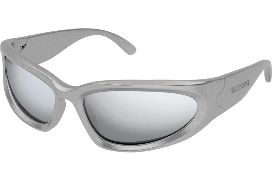 Okulary przeciwsłoneczne Balenciaga BB0157S 004 Prostokątne Srebrne