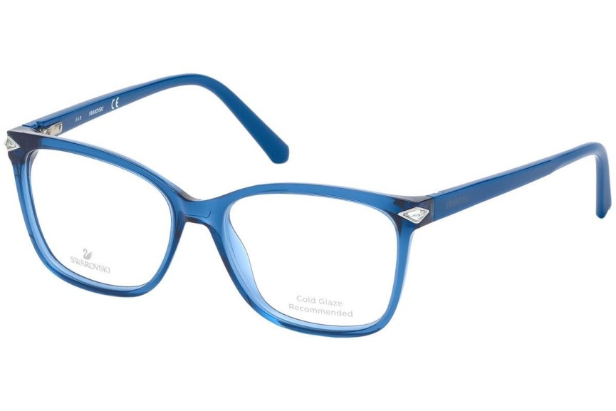 Okulary korekcyjne Swarovski SK5298 087 Kwadratowe Niebieskie