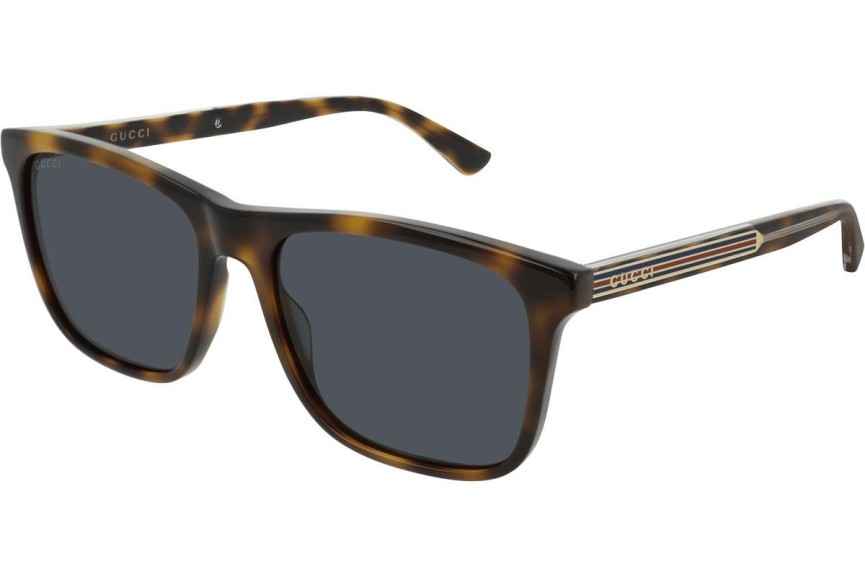 Okulary przeciwsłoneczne Gucci GG0381SN 009 Kwadratowe Havana