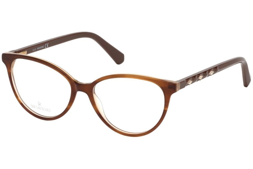 Okulary korekcyjne Swarovski SK5302 047 Kocie oczy Brązowe