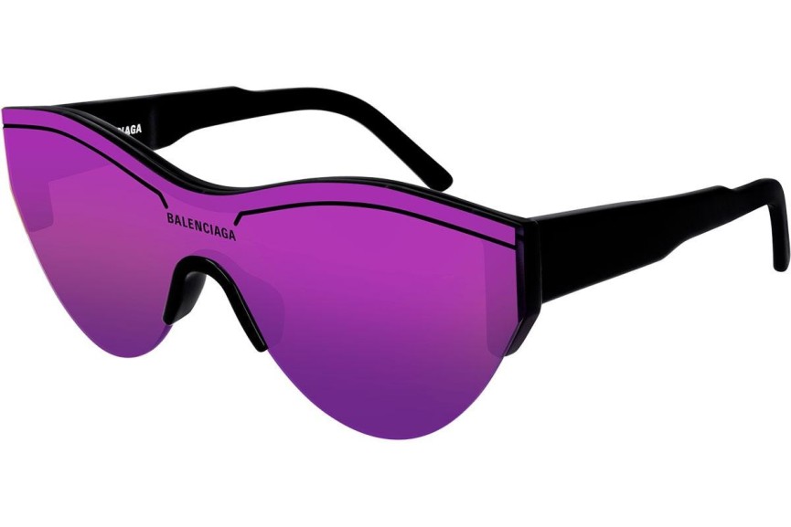 Okulary przeciwsłoneczne Balenciaga BB0004S 002 Pojedyncze | Shield Czarne