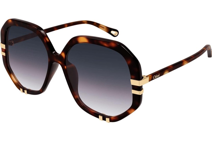 Okulary przeciwsłoneczne Chloe CH0105S 004 Kwadratowe Havana