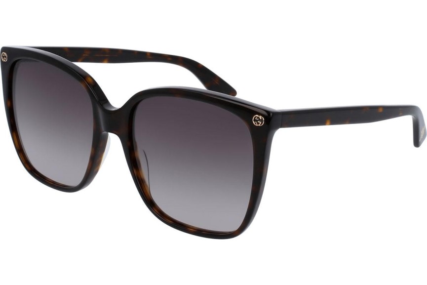 Okulary przeciwsłoneczne Gucci GG0022S 003 Kwadratowe Havana