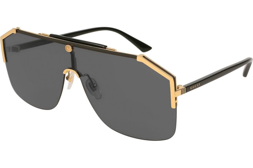 Okulary przeciwsłoneczne Gucci GG0291S 001 Pojedyncze | Shield Złote