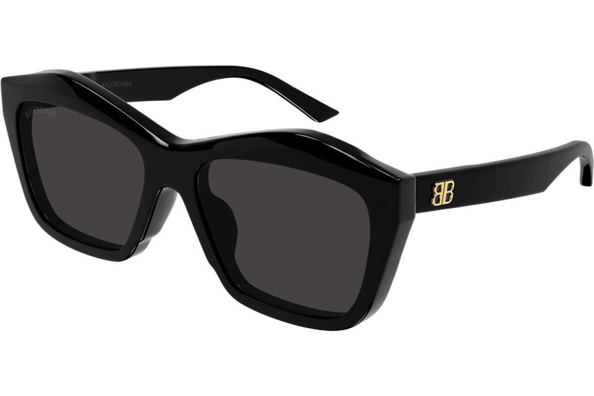 Okulary przeciwsłoneczne Balenciaga BB0216S 001 Kocie oczy Czarne