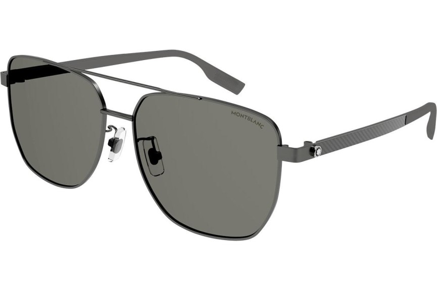 Okulary przeciwsłoneczne Mont Blanc MB0184SK 002 Kwadratowe Szare