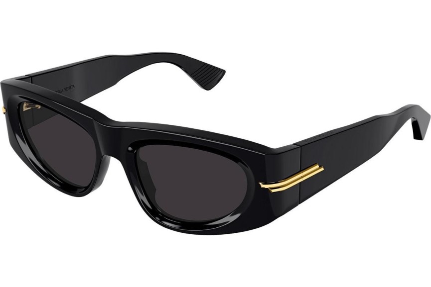 Okulary przeciwsłoneczne Bottega Veneta BV1144S 001 Owalne Czarne