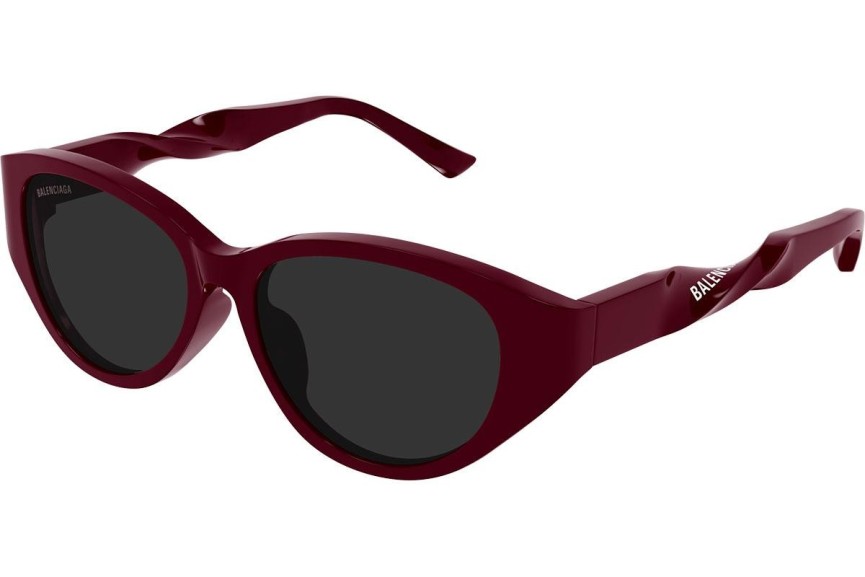Okulary przeciwsłoneczne Balenciaga BB0209SA 003 Kocie oczy Czerwone