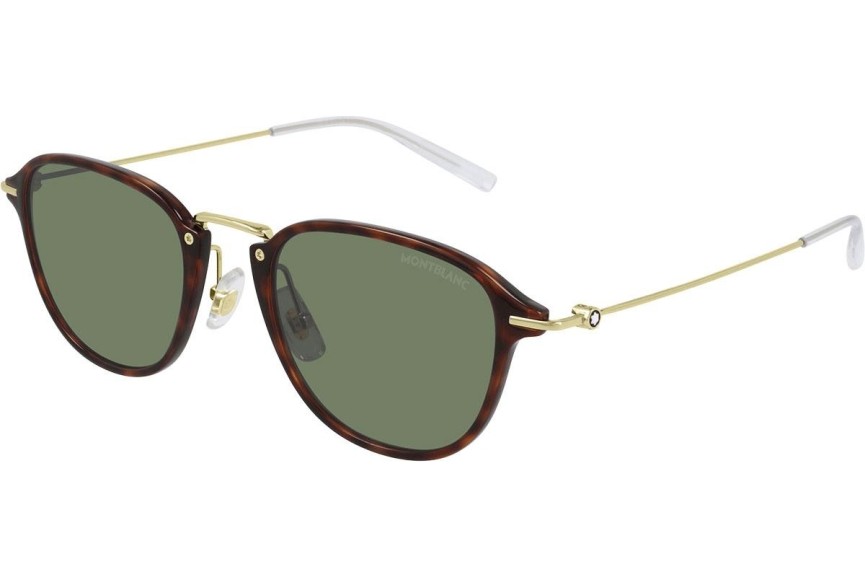 Okulary przeciwsłoneczne Mont Blanc MB0155S 002 Okrągłe Havana