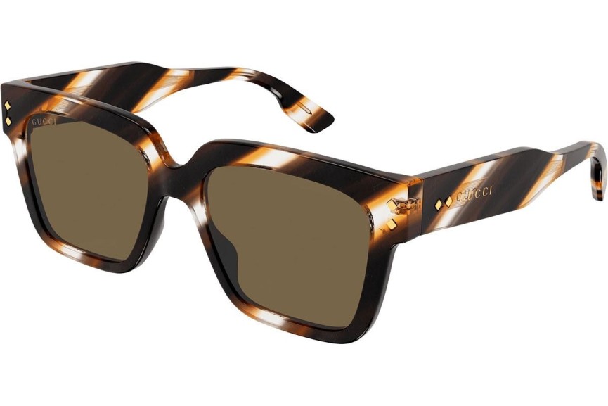 Okulary przeciwsłoneczne Gucci GG1084S 003 Kwadratowe Havana