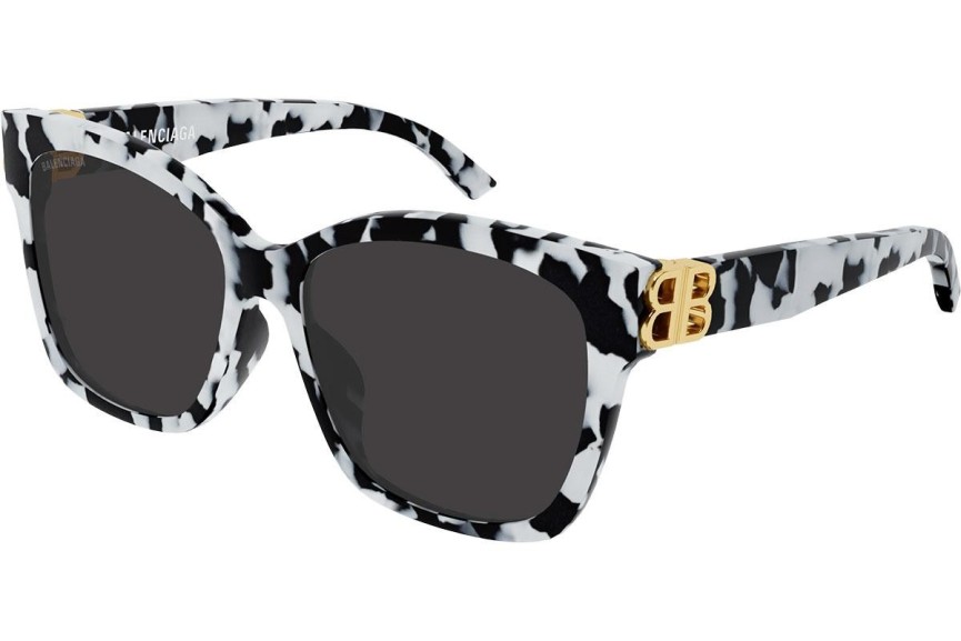Okulary przeciwsłoneczne Balenciaga BB0102SA 007 Kwadratowe Białe