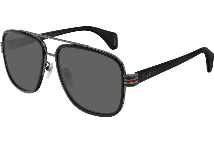 Okulary przeciwsłoneczne Gucci GG0448S 001 Pilotki (Aviator) Czarne