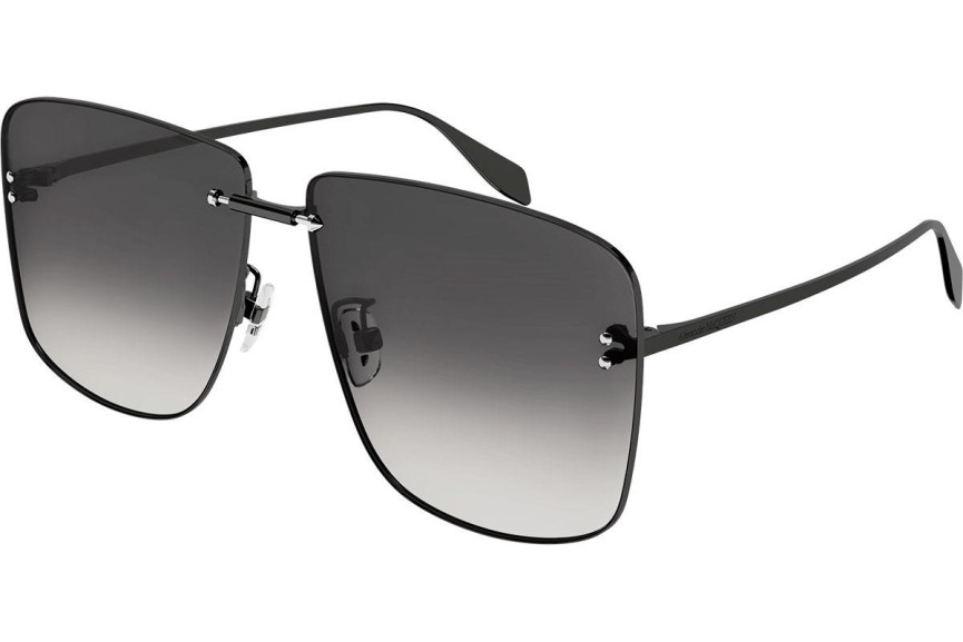 Okulary przeciwsłoneczne Alexander McQueen AM0343S 001 Oversize Srebrne