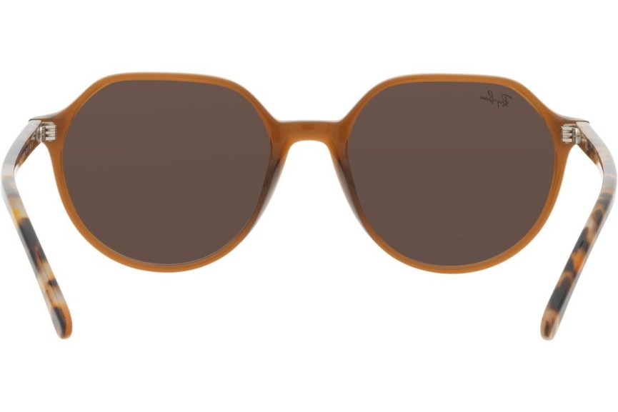 Okulary przeciwsłoneczne Ray-Ban Thalia RB2195 663693 Okrągłe Brązowe