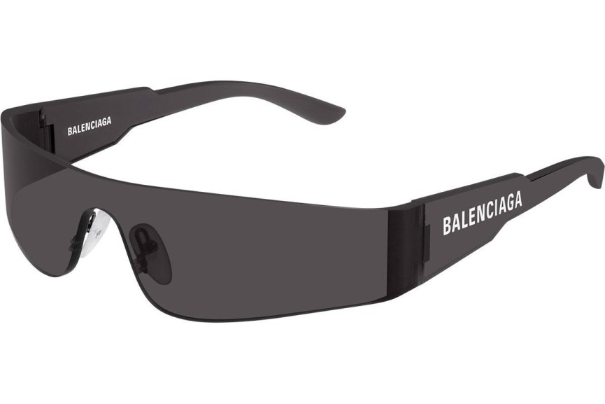 Okulary przeciwsłoneczne Balenciaga BB0041S 001 Pojedyncze | Shield Szare