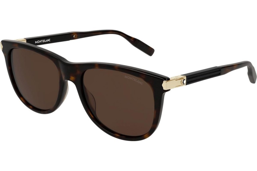 Okulary przeciwsłoneczne Mont Blanc MB0031S 003 Okrągłe Havana