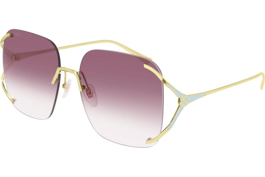 Okulary przeciwsłoneczne Gucci GG0646S 003 Kwadratowe Złote