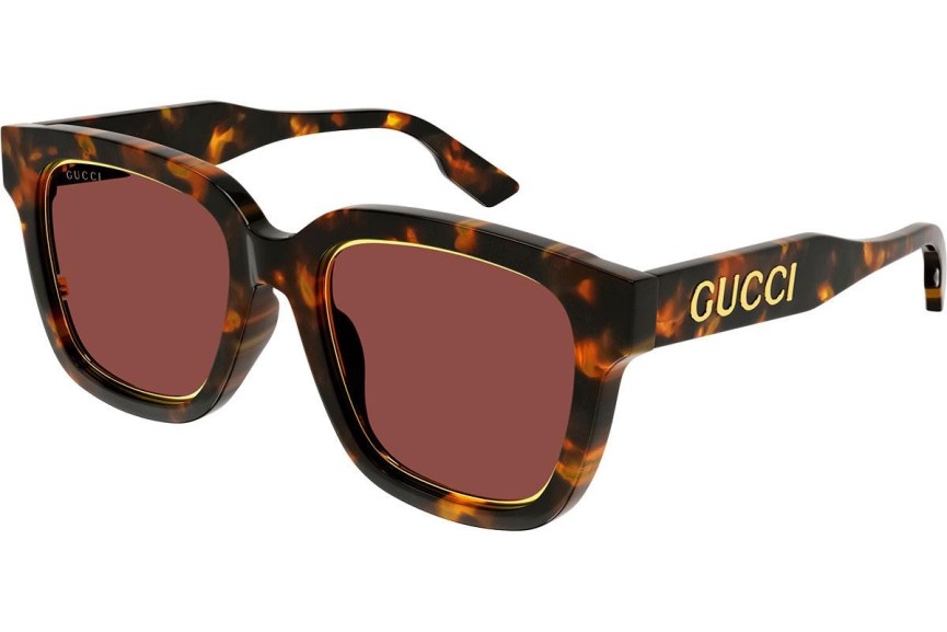 Okulary przeciwsłoneczne Gucci GG1136SA 002 Kwadratowe Havana