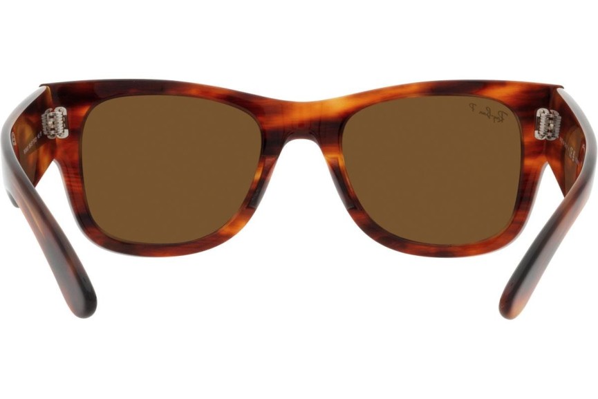 Okulary przeciwsłoneczne Ray-Ban Mega Wayfarer RB0840S 954/57 Polarized Kwadratowe Havana