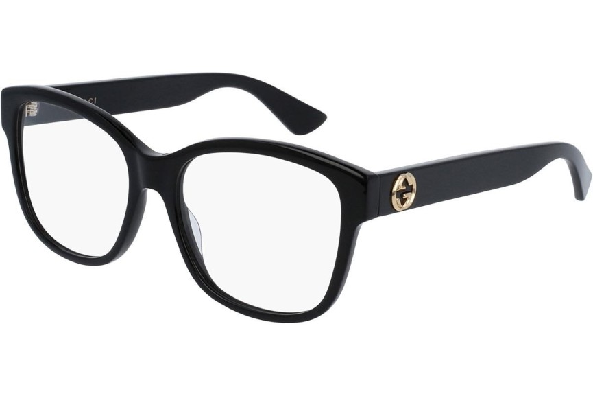 Okulary korekcyjne Gucci GG0038ON 001 Kwadratowe Czarne
