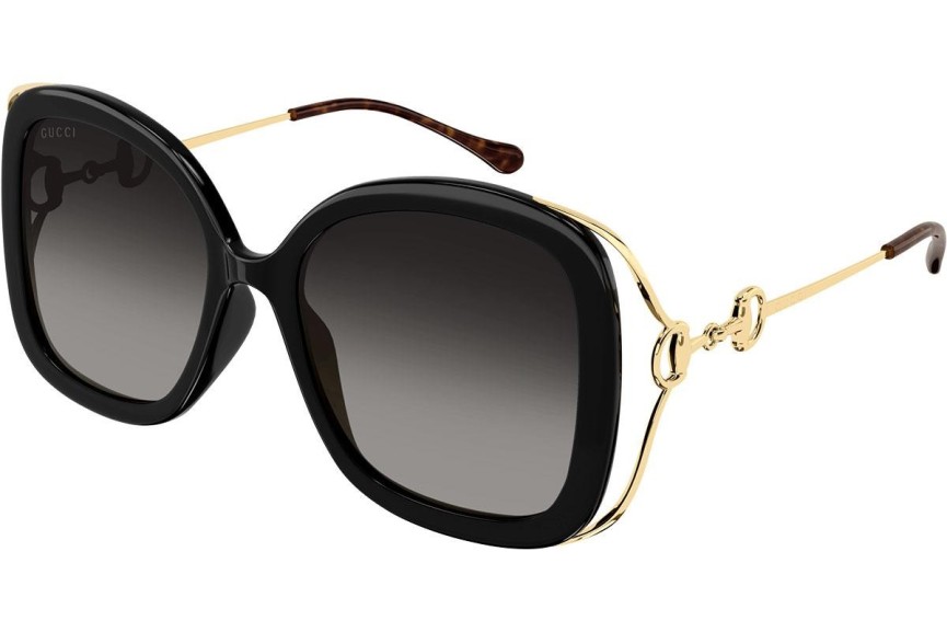 Okulary przeciwsłoneczne Gucci GG1021S 002 Kwadratowe Czarne