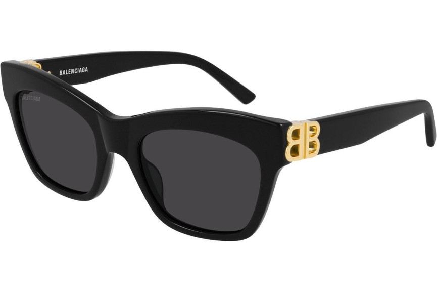 Okulary przeciwsłoneczne Balenciaga BB0132S 001 Kocie oczy Czarne