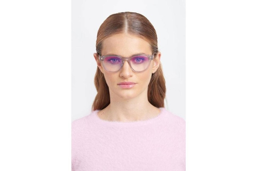 Okulary korekcyjne Chiara Ferragni CF7018/BB KB7/7M blue-light [non-prescription] Okrągłe Szare