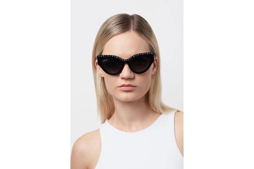 Okulary przeciwsłoneczne Jimmy Choo SONJA/G/N/S 807/9O Kocie oczy Czarne