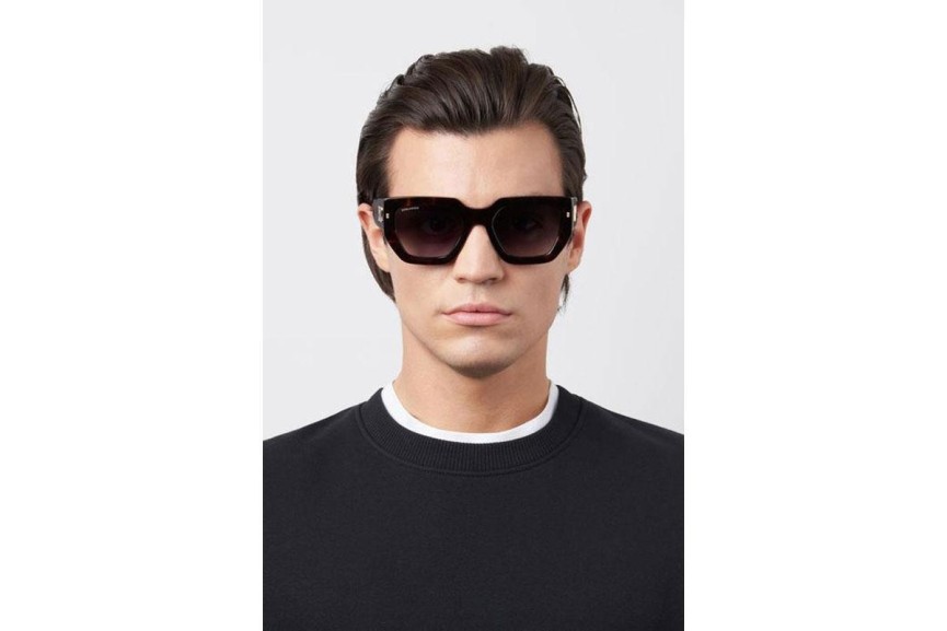 Okulary przeciwsłoneczne Dsquared2 D20031/S 086/9O Kwadratowe Havana