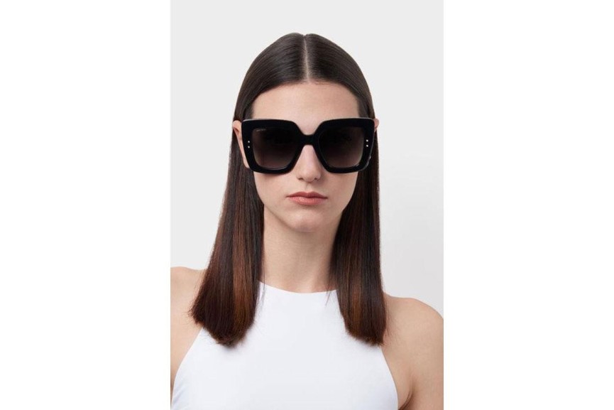 Okulary przeciwsłoneczne Jimmy Choo AURI/G/S 807/9O Kwadratowe Czarne