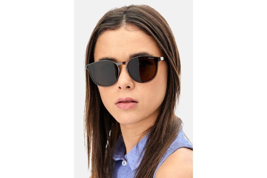 Okulary przeciwsłoneczne Polaroid PLD6143/S 09Q/SP Polarized Okrągłe Brązowe