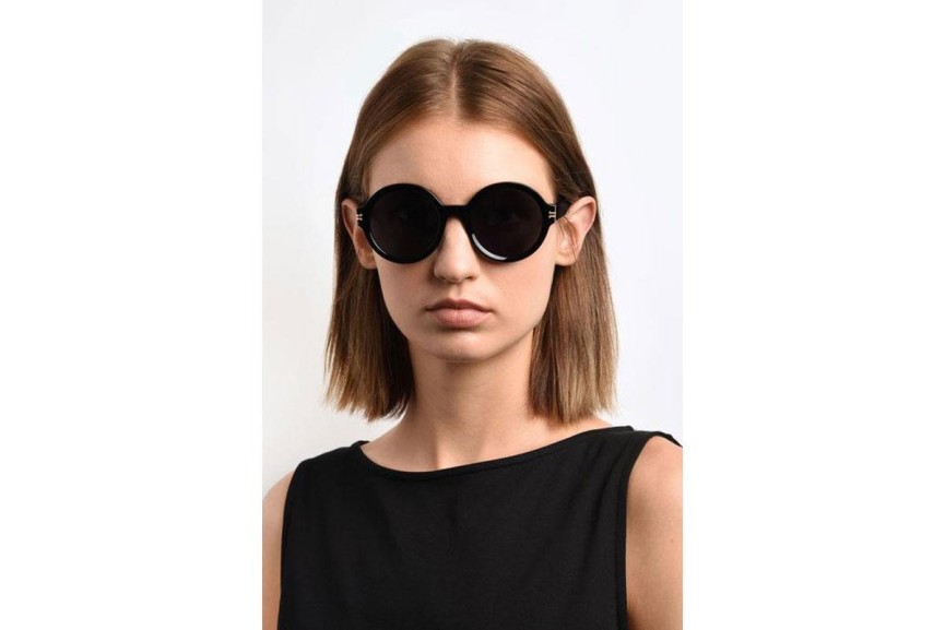 Okulary przeciwsłoneczne Marc Jacobs MJ1036/S RHL/IR Okrągłe Czarne