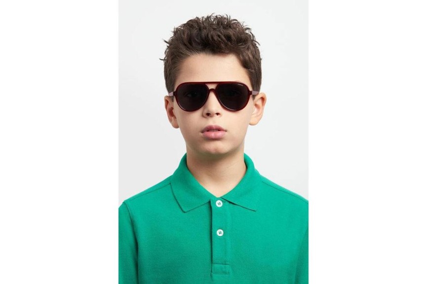 Okulary przeciwsłoneczne Polaroid Junior PLD8046/S C9A/M9 Polarized Pilotki (Aviator) Czerwone